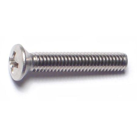 Midwest Fastener #8-32 x 1 in Phillips Oval Machine Screw, Plain 18-8 Stainless Steel, 15 PK 79595